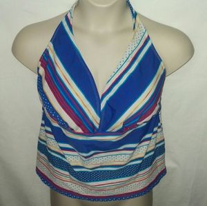 Catalina Tie Back Halter Swim Top Size 2X